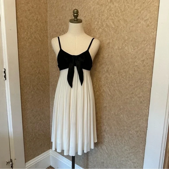 navy blue dress for baby girl 2000s Satin Empire Waist Babydoll Dress Psychadelic main image 0